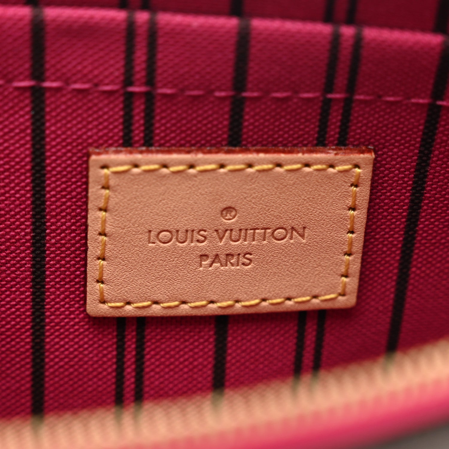 Louis Vuitton Monogram Neverfull MM GM Pochette Fuchsia 6 of 7