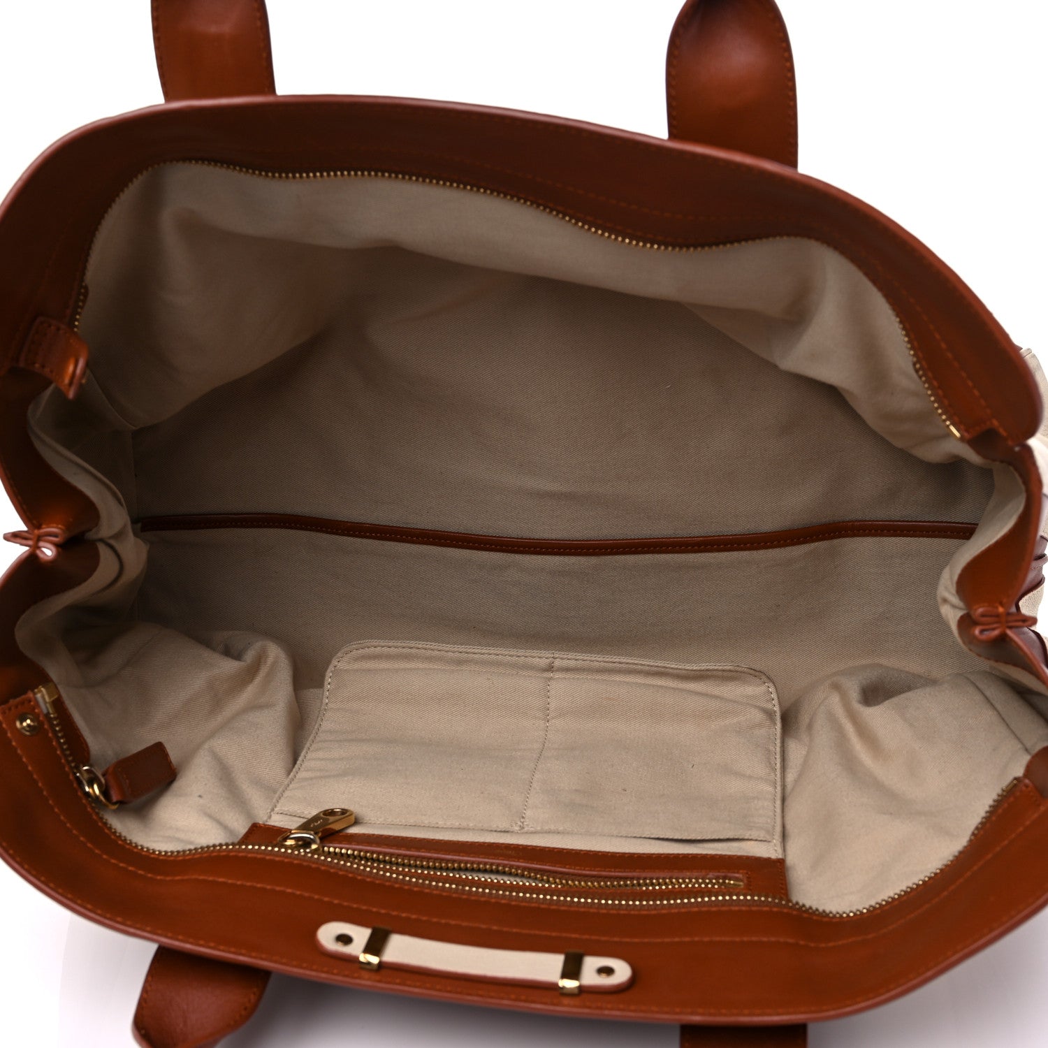 Chloe Calfskin Large Alice Satchel Husky White Tan 5 of 14
