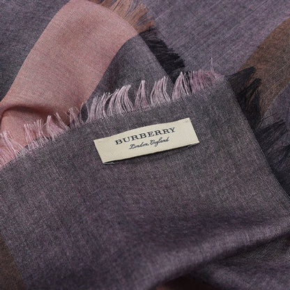 Burberry Modal Wool Relaxed Mega Check Square Scarf Antique Rose 2 of 3