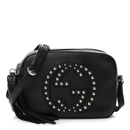 Gucci Pebbled Calfskin Studded Small Soho Disco Bag Black 1 of 9