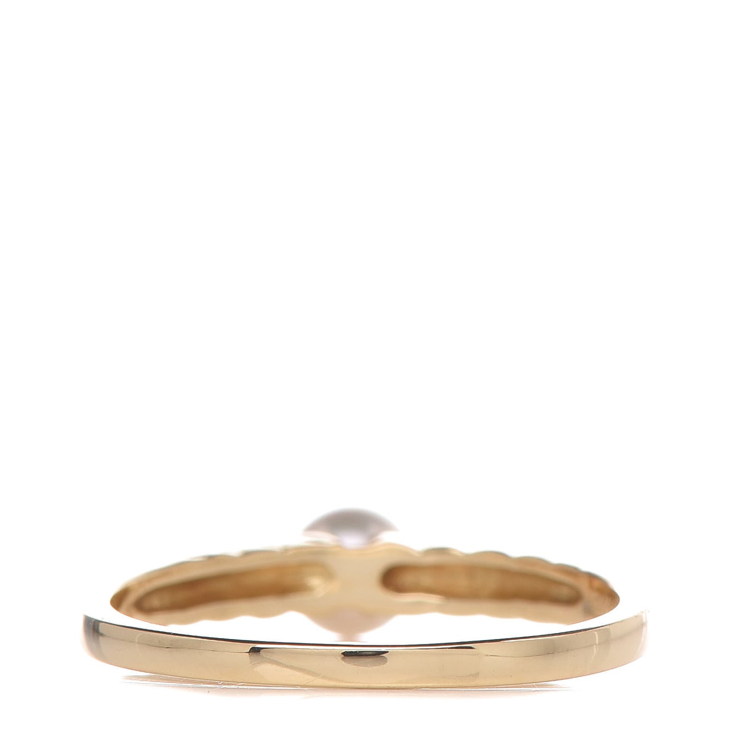 18K Yellow Gold Akoya Pearl 4.5mm Ring 51 5.75