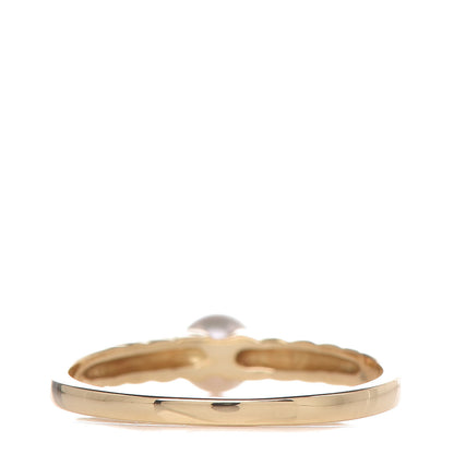 Mikimoto 18K Yellow Gold Akoya Pearl 4.5mm Ring 51 5.75 4 of 6