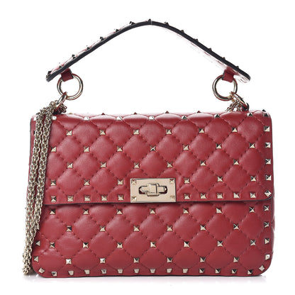 Valentino Garavani Nappa Medium Rockstud Spike Shoulder Bag Rosso Valentino 1 of 9