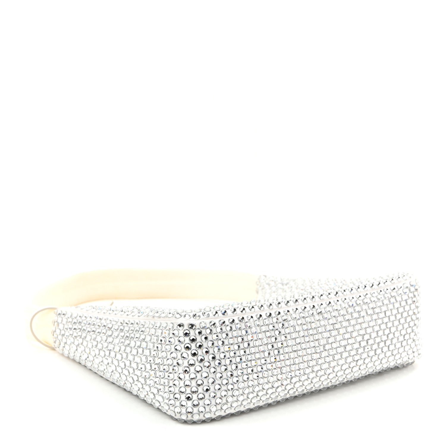 Prada Satin Crystal Mini Re-Edition 2000 Bag White 4 of 11
