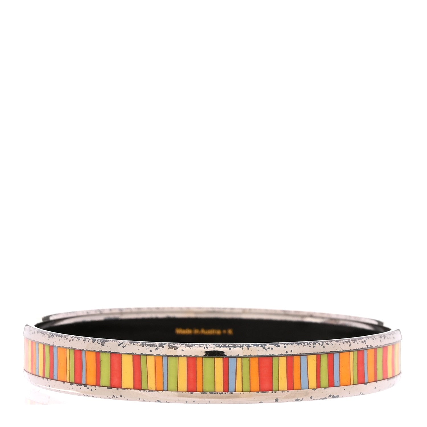 Hermes Enamel Printed Stripes Narrow Bracelet 65 2 of 5