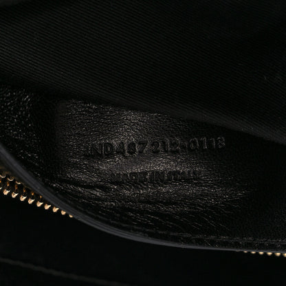 Saint Laurent Sheepskin Matelasse Chevron Monogram Large College Satchel Black 8 of 12