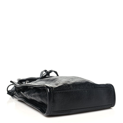Balenciaga Agneau Arena Classic Hardware Le City Phone Holder Tote Black 4 of 9
