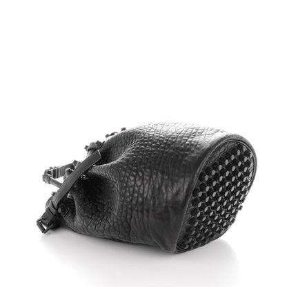 Alexander Wang Pebbled Lambskin Diego Bucket Bag Black Black Hardware 4 of 7