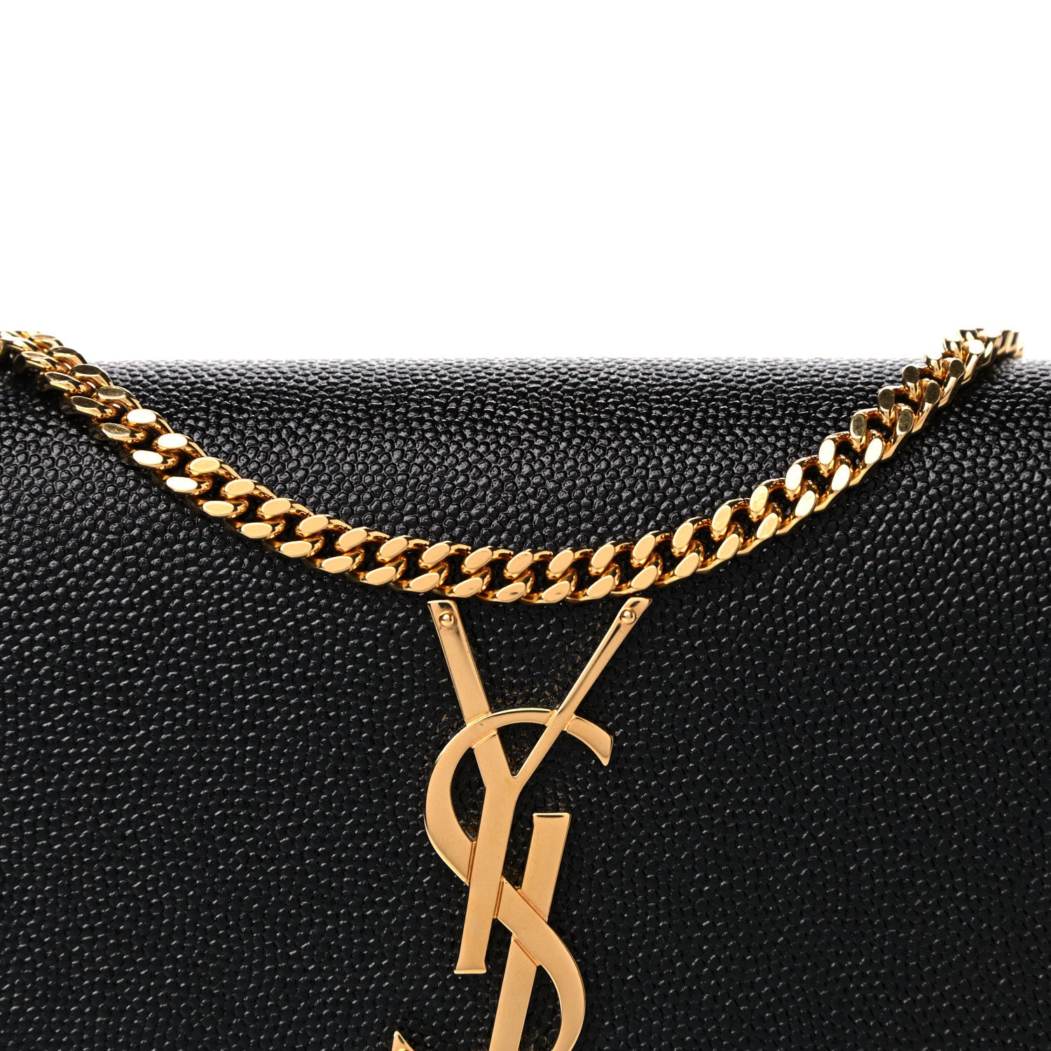 Saint Laurent Grain De Poudre Uptown Chain Wallet Black 7 of 9
