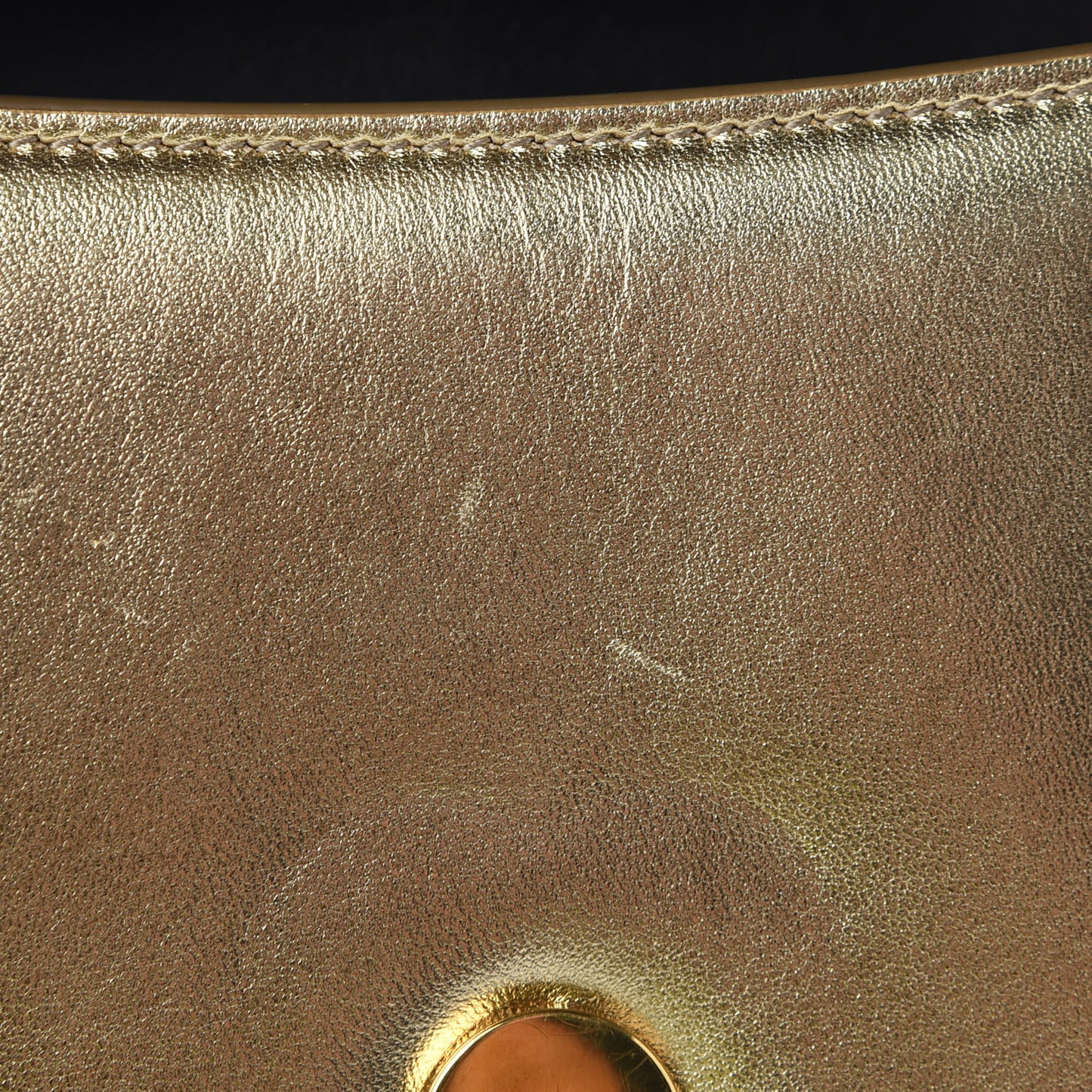 Smooth Calfskin Devotion Envelope Top Handle Bag Gold