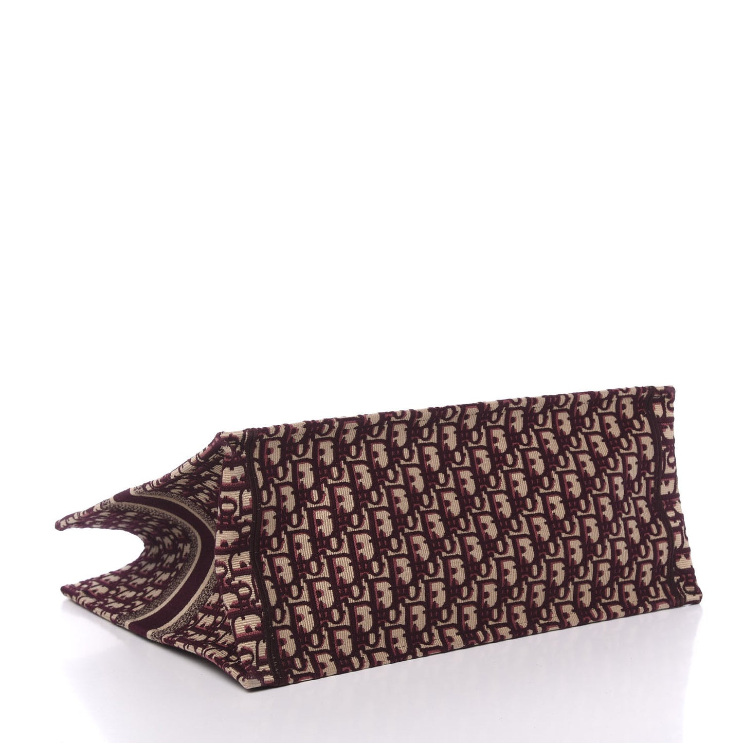 Oblique Large Book Tote Burgundy Multicolor