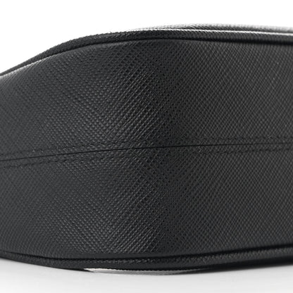 Prada Saffiano Lux Mini Re-Edition Shoulder Bag Black 10 of 11