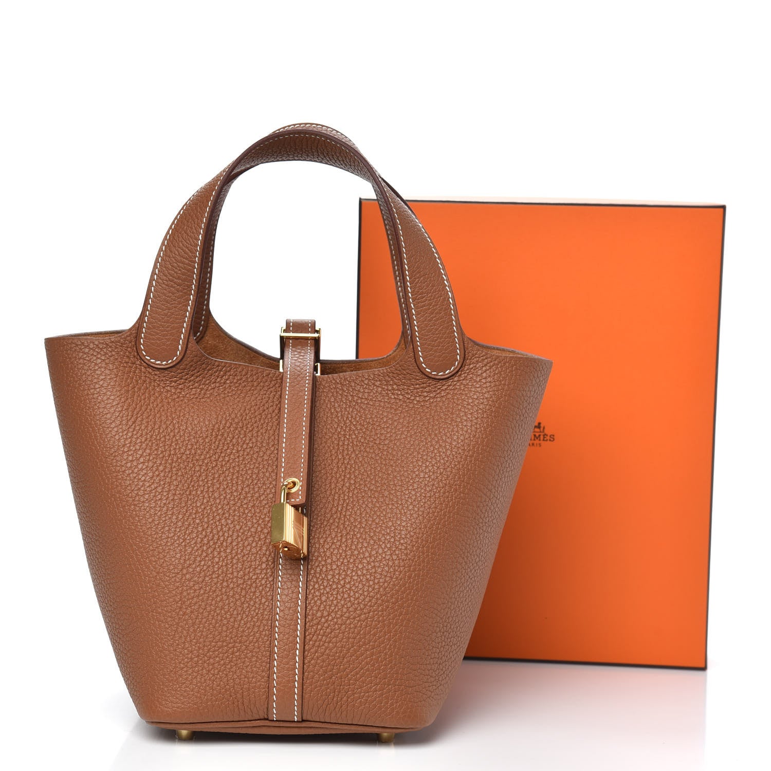 Hermes Taurillon Clemence Picotin Lock 18 PM Gold 9 of 9