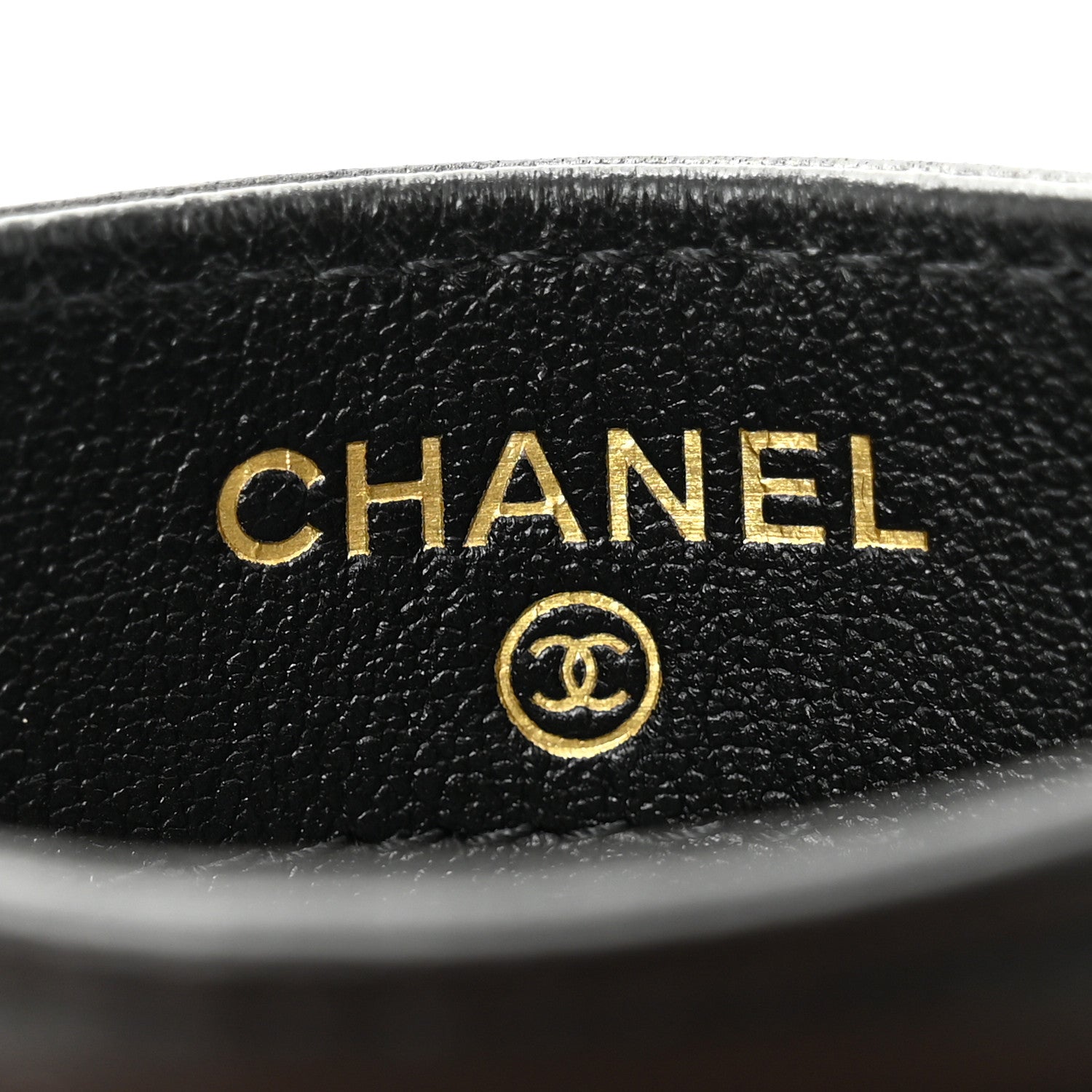 Chanel Lambskin Quilted Pearl CC Chanel Card Holder Black 6 of 9