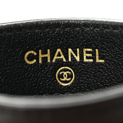 Chanel Lambskin Quilted Pearl CC Chanel Card Holder Black 6 of 9