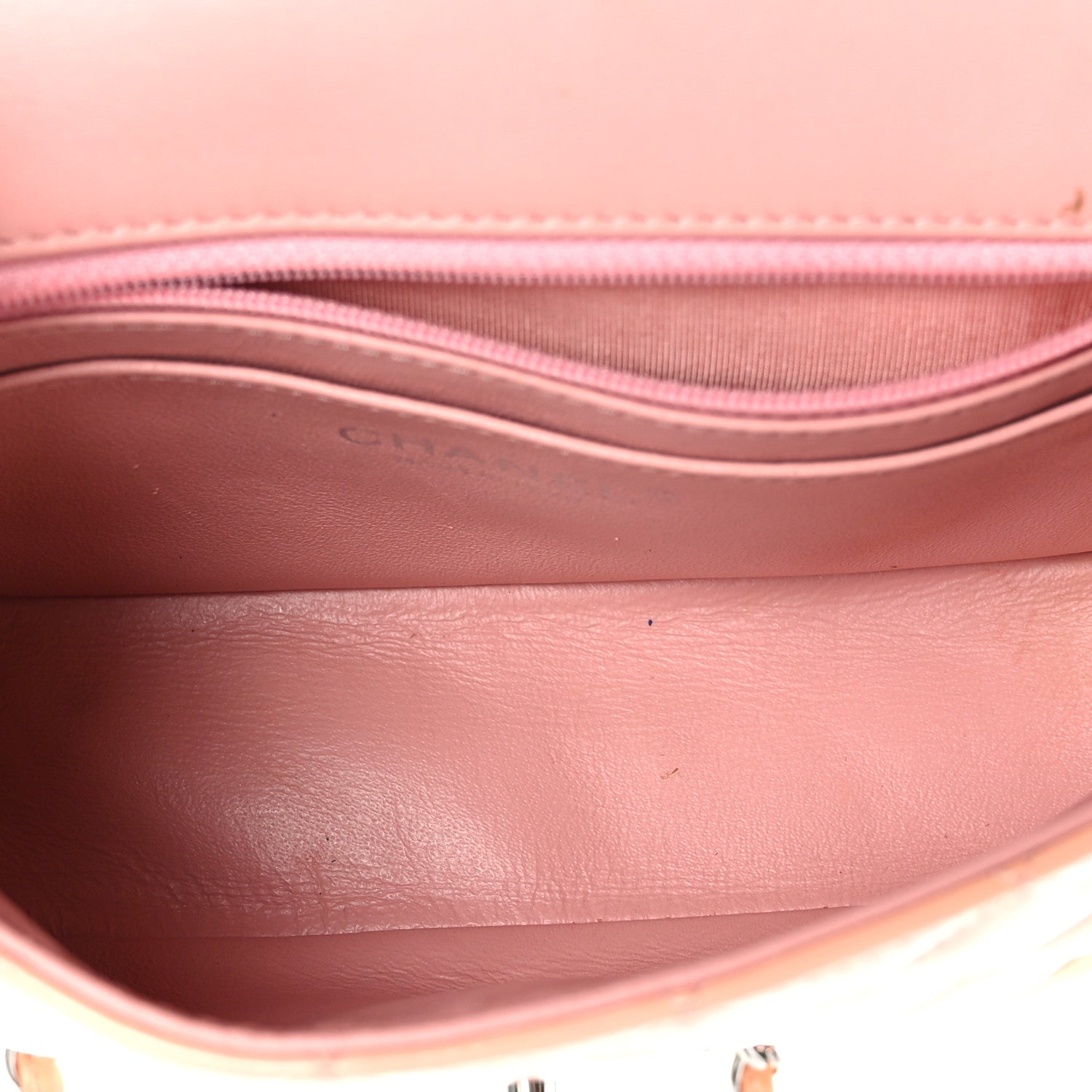 Chanel Patent Calfskin Quilted Mini Rectangular Flap Light Pink 5 of 11