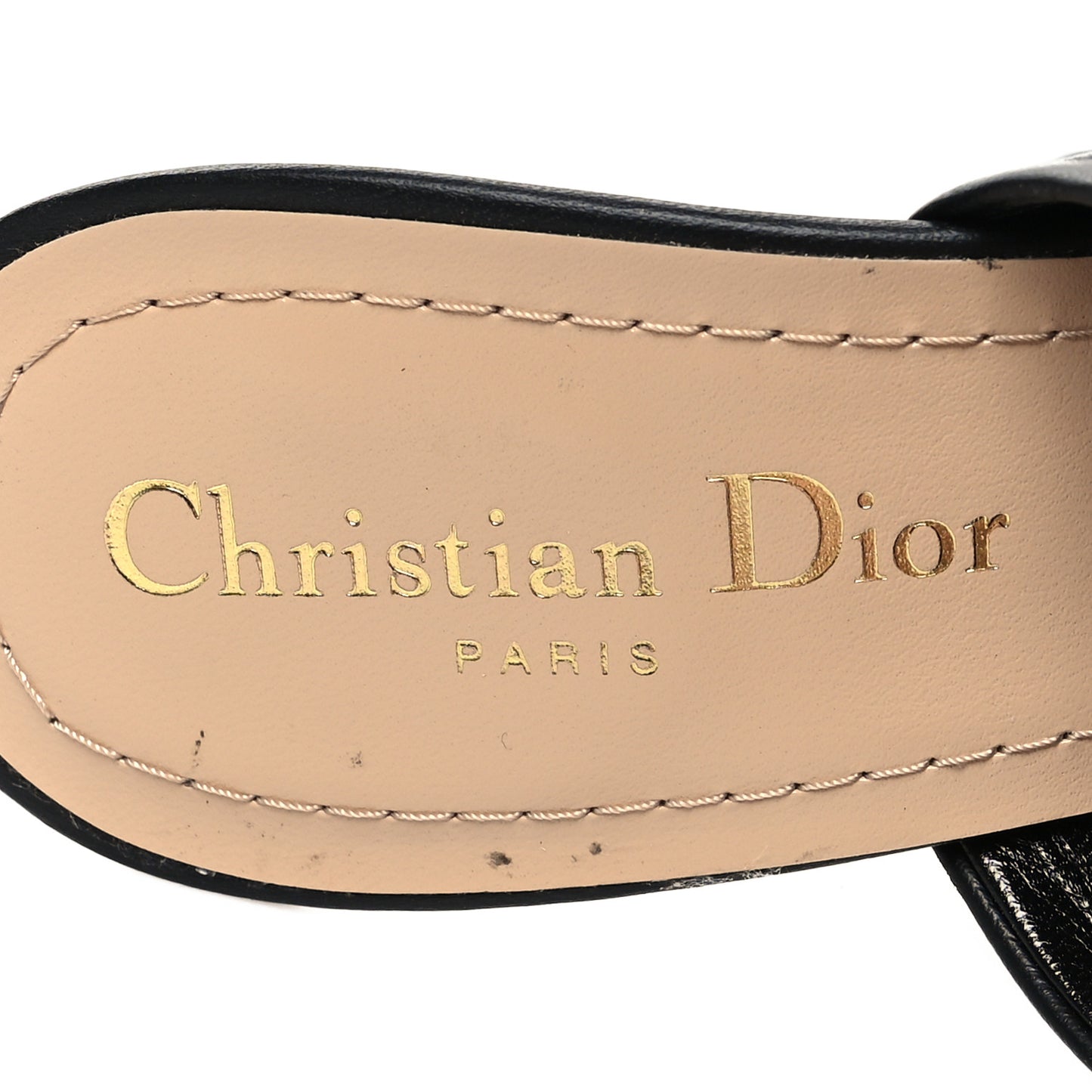 Lambskin D-Fame Mule Sandals 39 Black