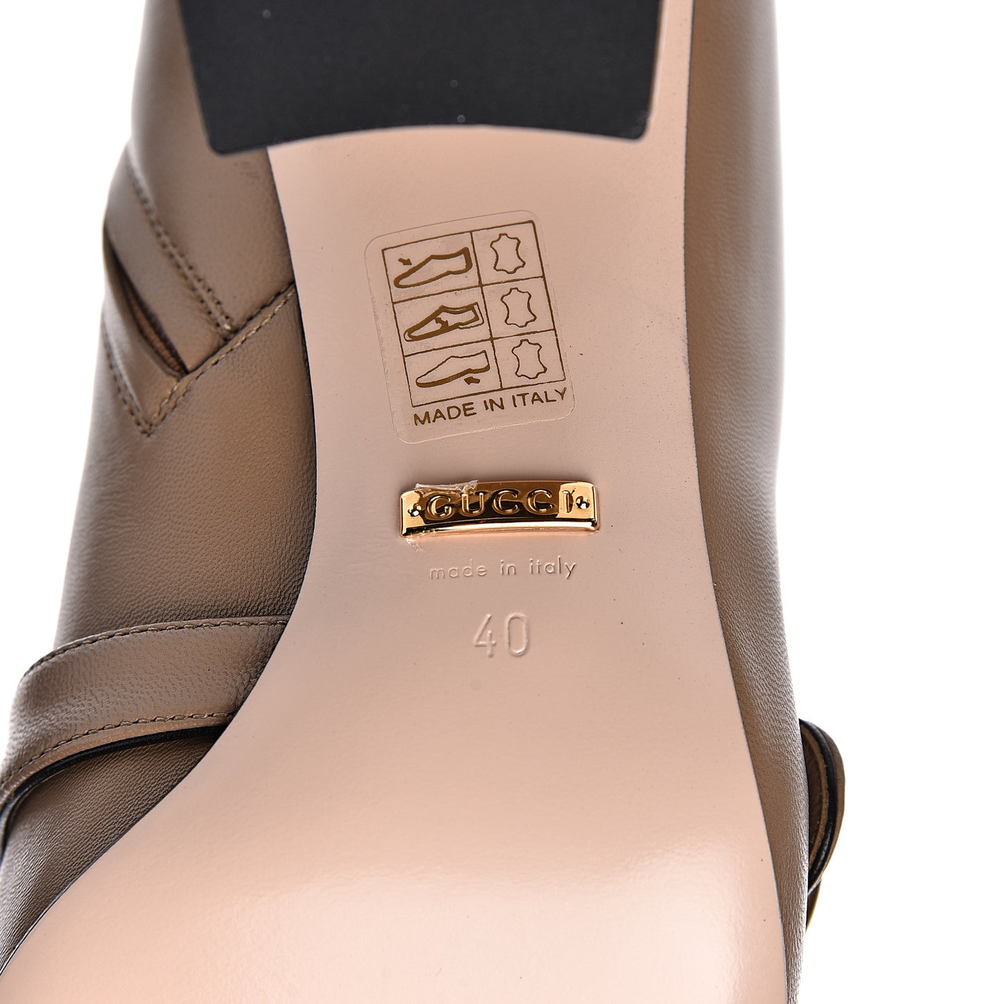 Malaga Kid GG Marmont Fringe 75mm Ankle Boots 40 Mud