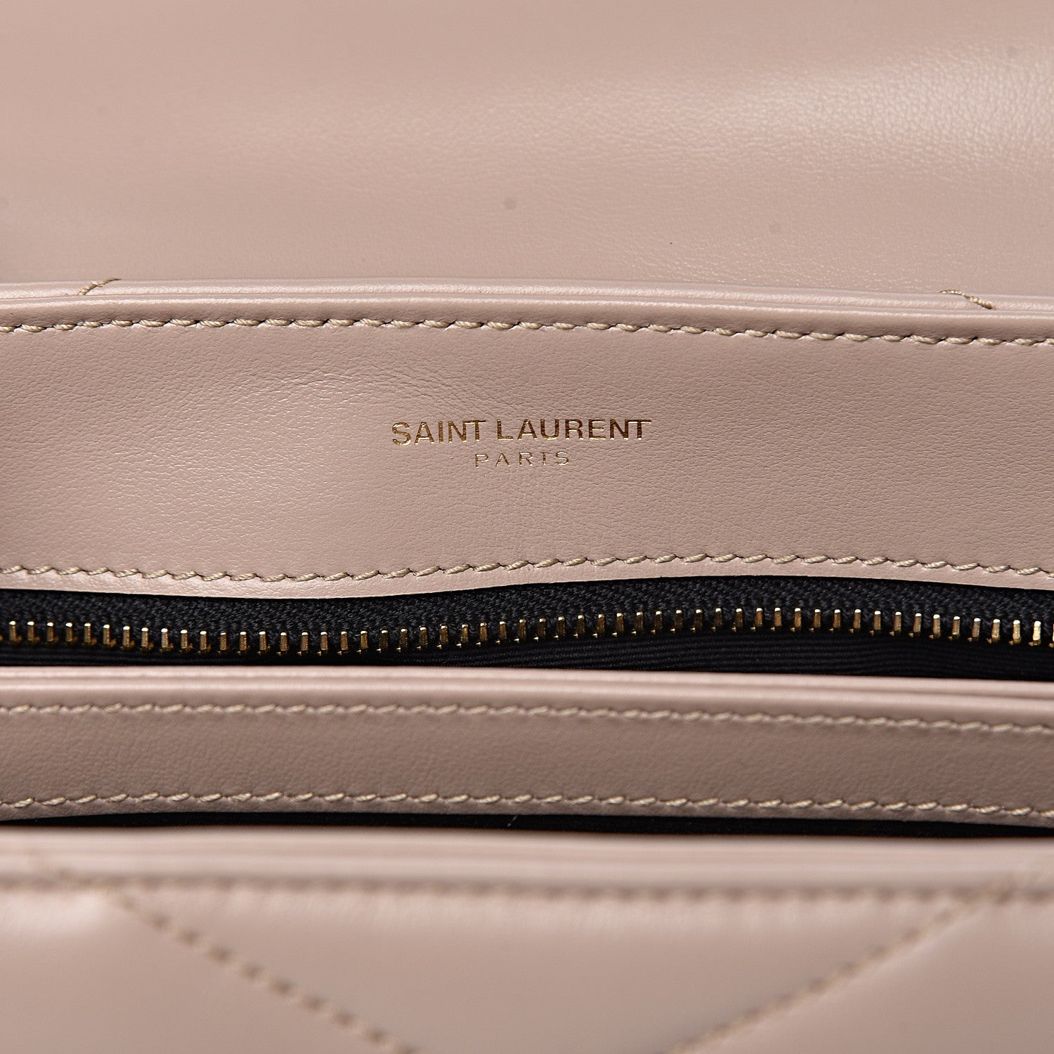 Saint Laurent Calfskin Y Quilted Monogram Toy Loulou Satchel Mink 8 of 10