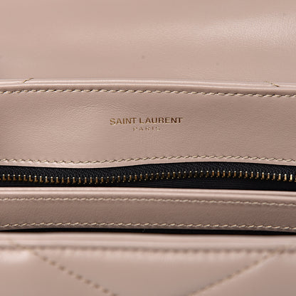 Saint Laurent Calfskin Y Quilted Monogram Toy Loulou Satchel Mink 8 of 10