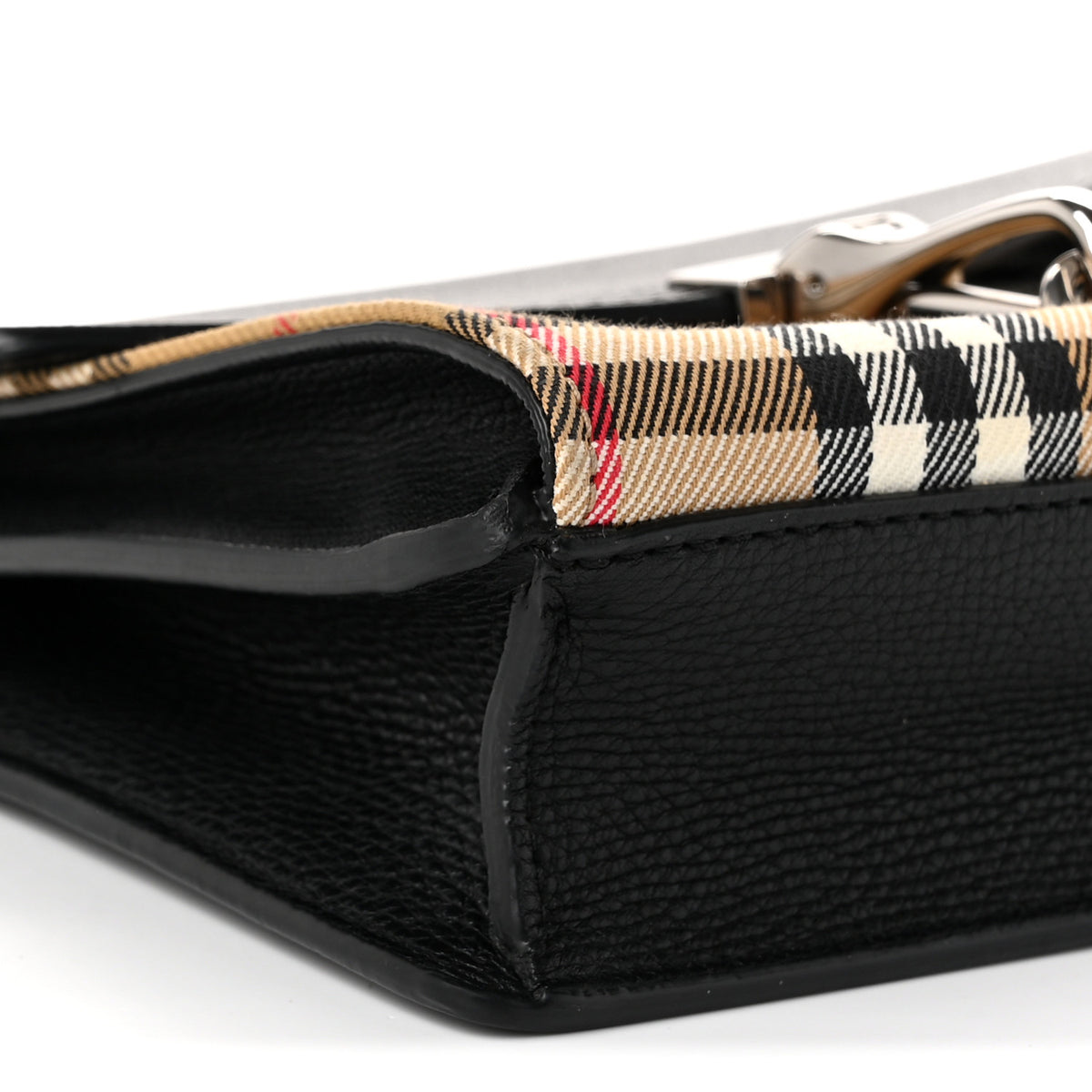 Derby Calfskin House Check Baby Macken Crossbody Bag Black