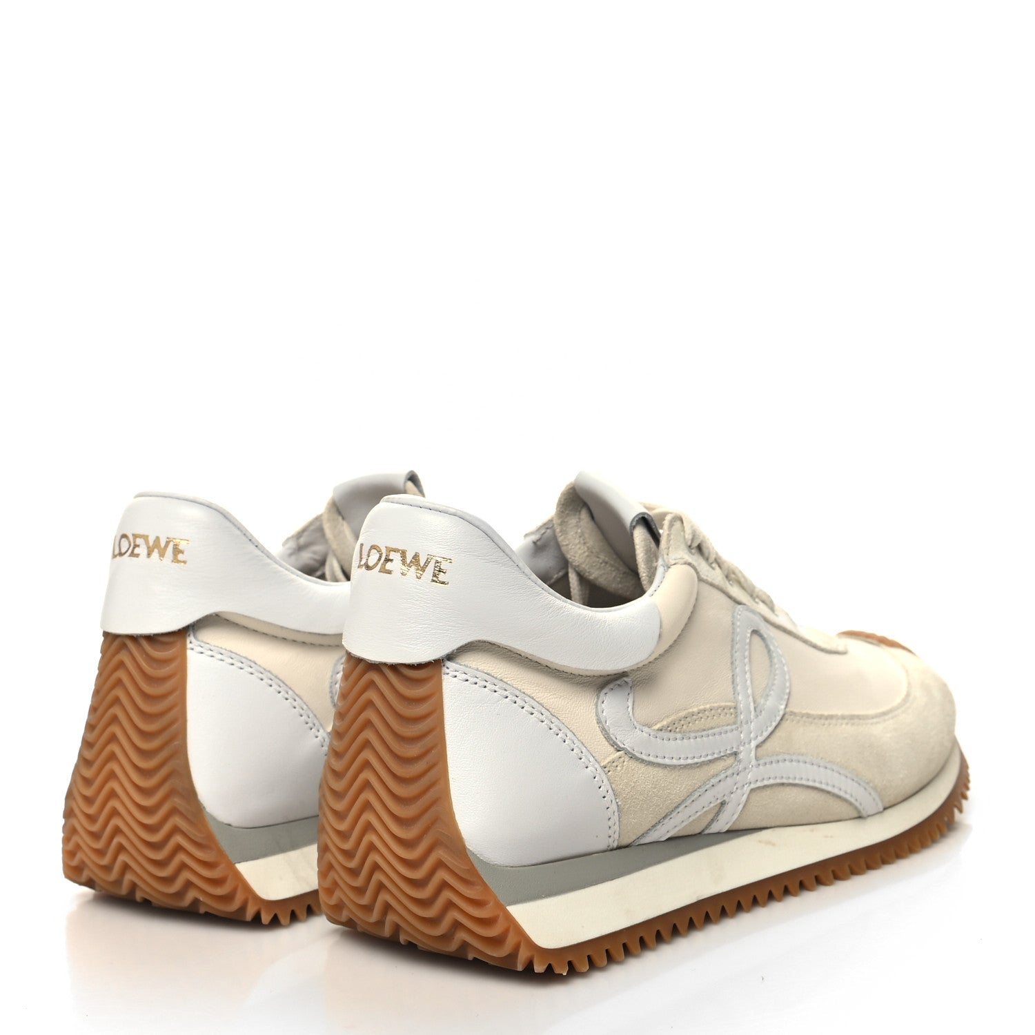 Loewe Fabric Suede Flow Retro Runner Sneakers 38 White 4 of 10