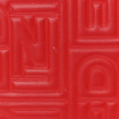 Fendi Nappa Logo Embossed Long Wallet on Chain Rosso 12 of 12
