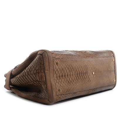 Gucci Python Large GG Running Tote Brown 4 of 8