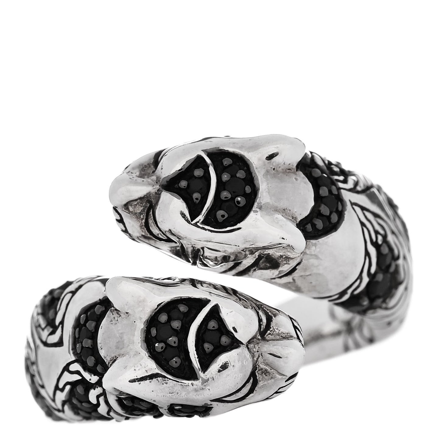 Sterling Silver Black Sapphire Palu Macan Tiger Ring 54 7