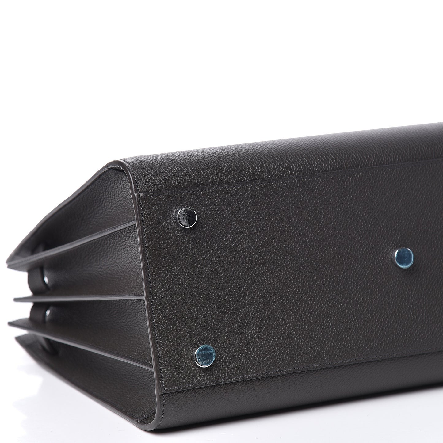 Grained Calfskin Small Sac De Jour Coal