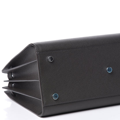 Saint Laurent Grained Calfskin Small Sac De Jour Coal 8 of 9