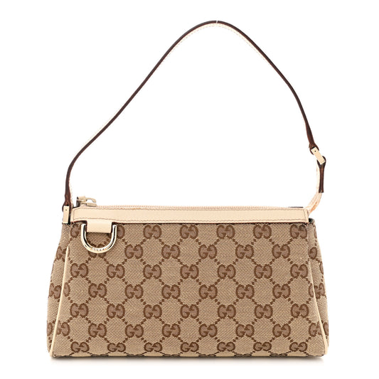 Monogram D Ring Cosmetic Case White