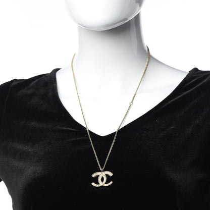 Chanel Pearl CC Pendant Necklace Gold 2 of 6