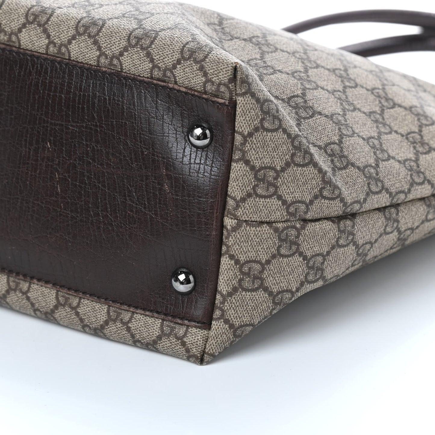 GG Plus Monogram Small Vertical Tote Dark Brown