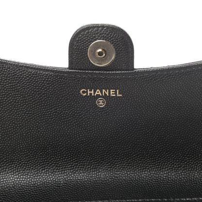 Chanel Caviar Quilted Flap Phone Holder With Chain Black 7 of 13