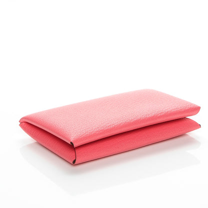 Hermes Chevre Mysore Calvi Card Case Rose Azalee 4 of 7