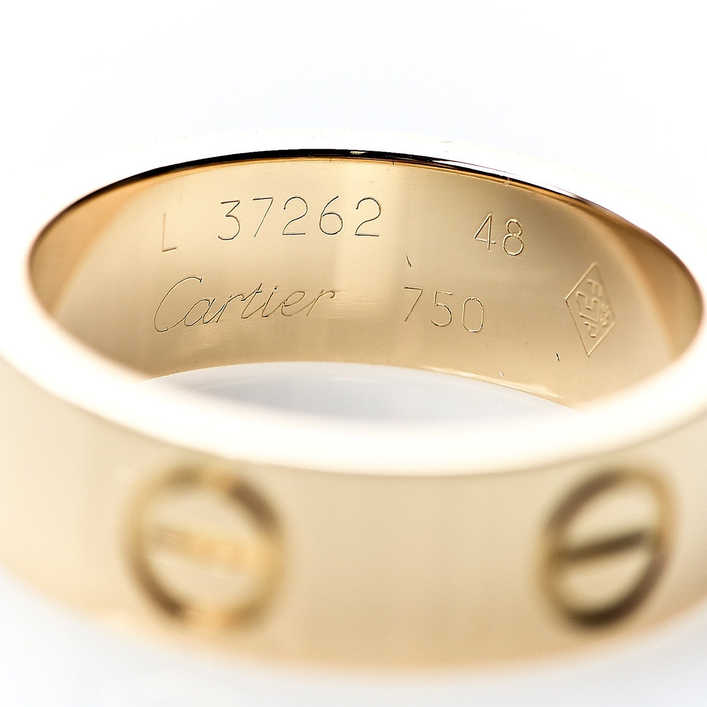 18K Yellow Gold 5.5mm LOVE Ring 48 4.5