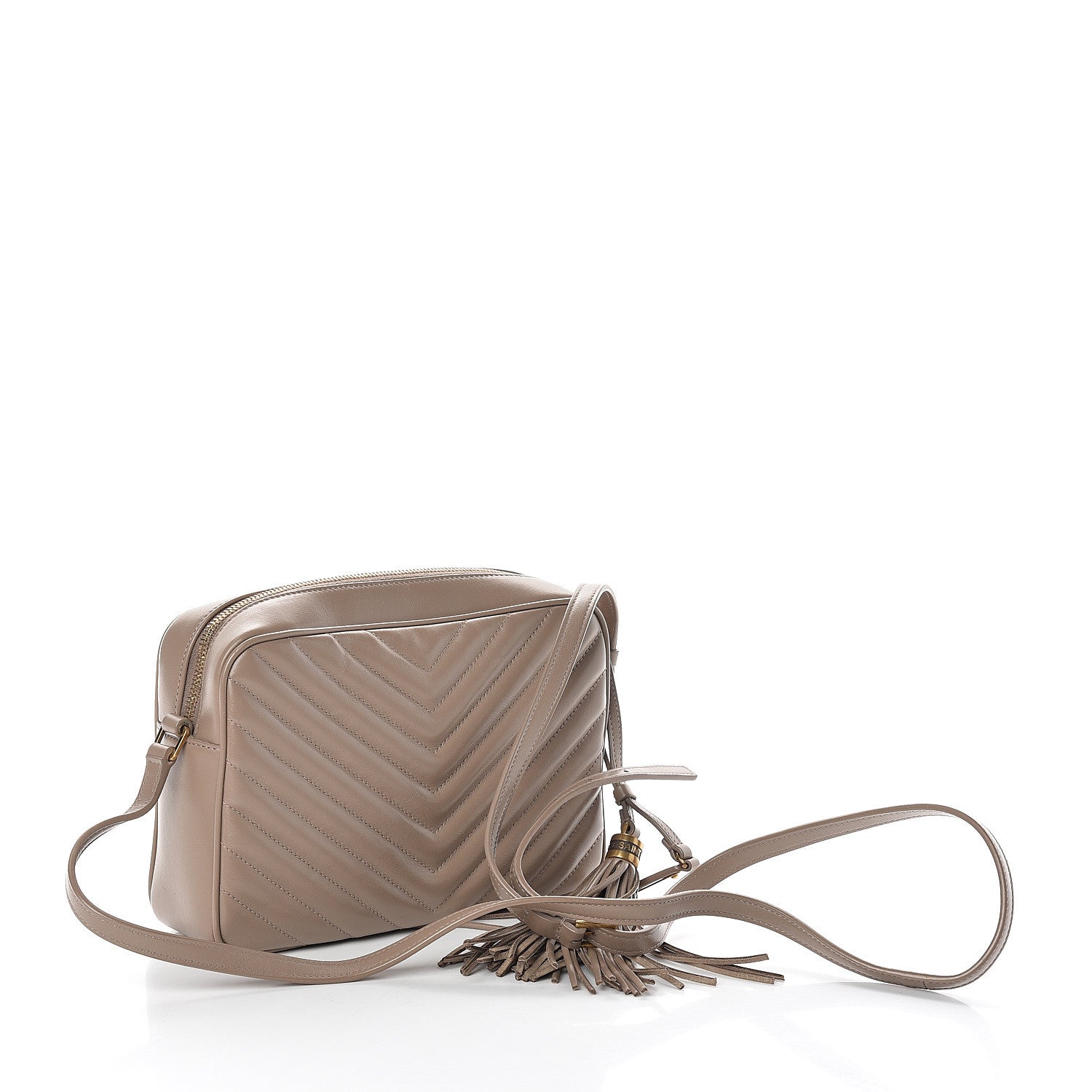 Saint Laurent Calfskin Matelasse Monogram Lou Camera Bag Dusty Grey 2 of 7