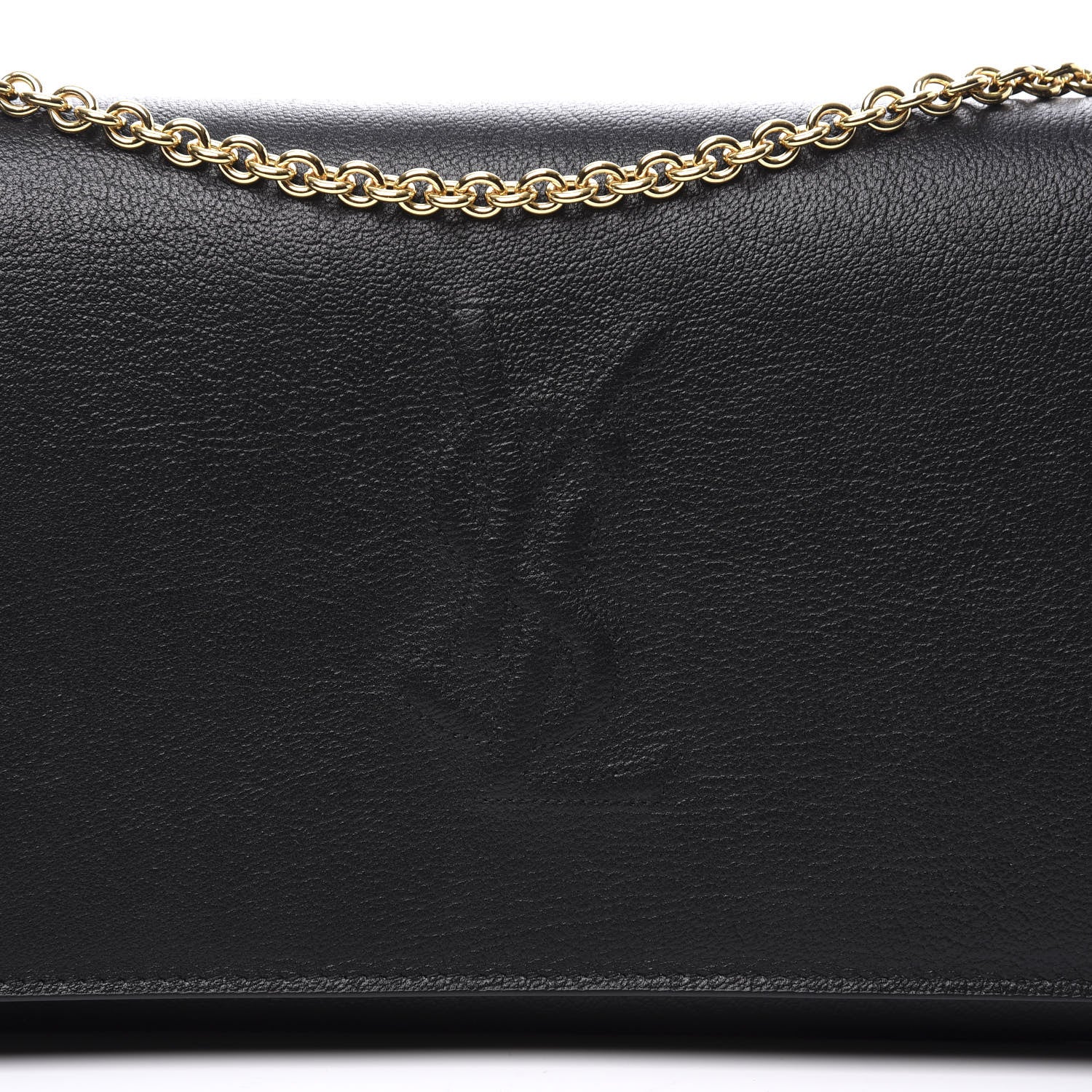 Saint Laurent Calfskin Monogram Belle de Jour Chain Clutch Black 10 of 10