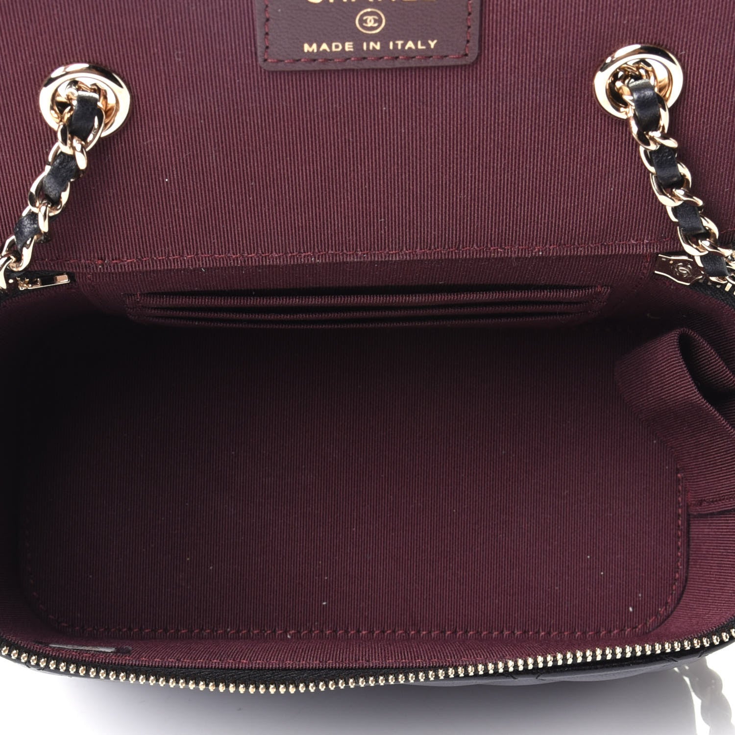 Chanel Lambskin Quilted Small Vanity Case With Chain Black 3 of 4