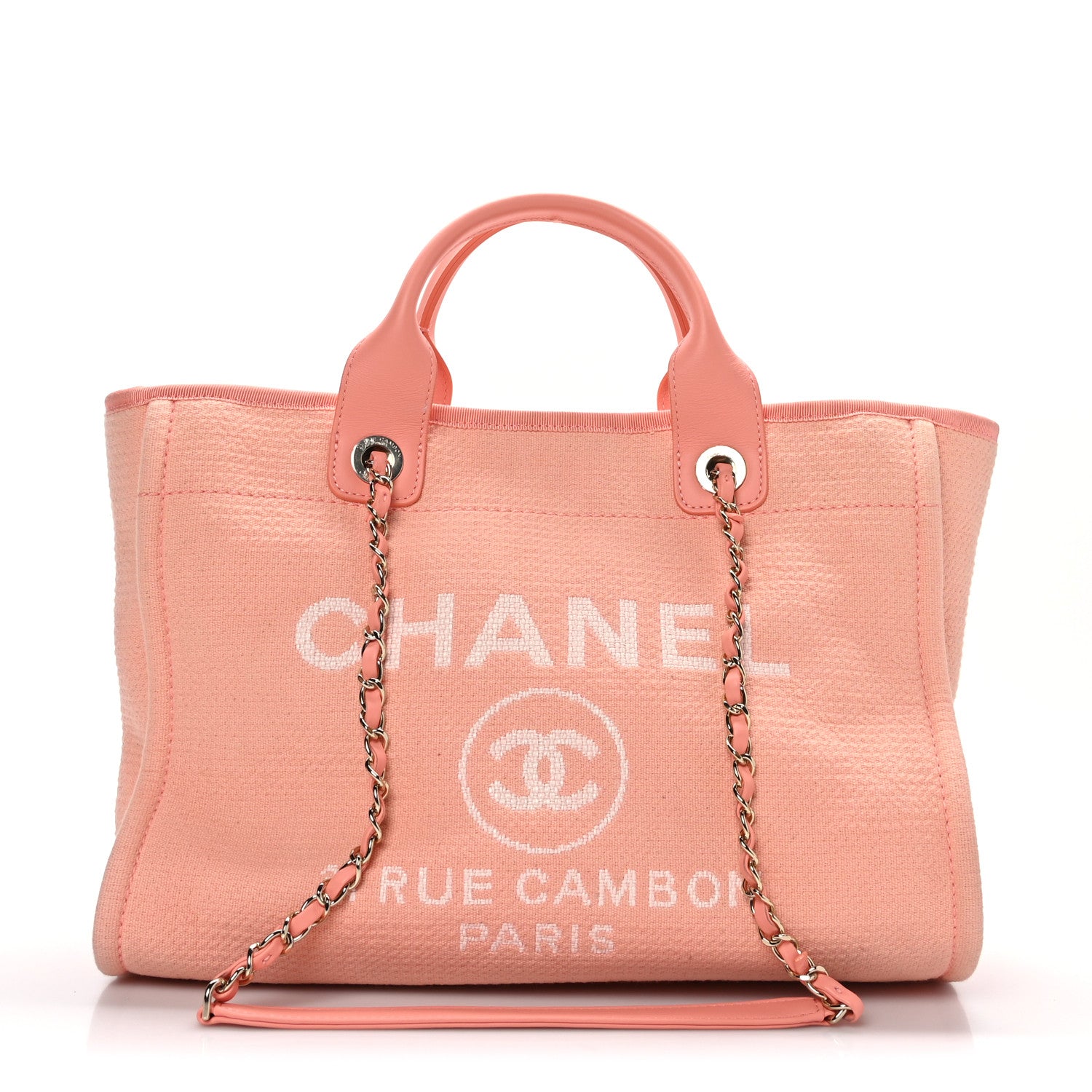 Chanel Mixed Fibers Small Deauville Tote Light Orange 3 of 11