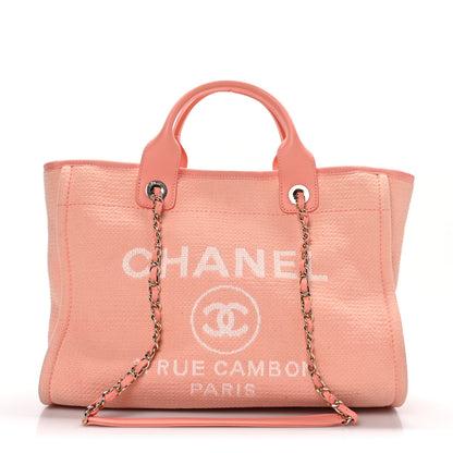 Chanel Mixed Fibers Small Deauville Tote Light Orange 3 of 11