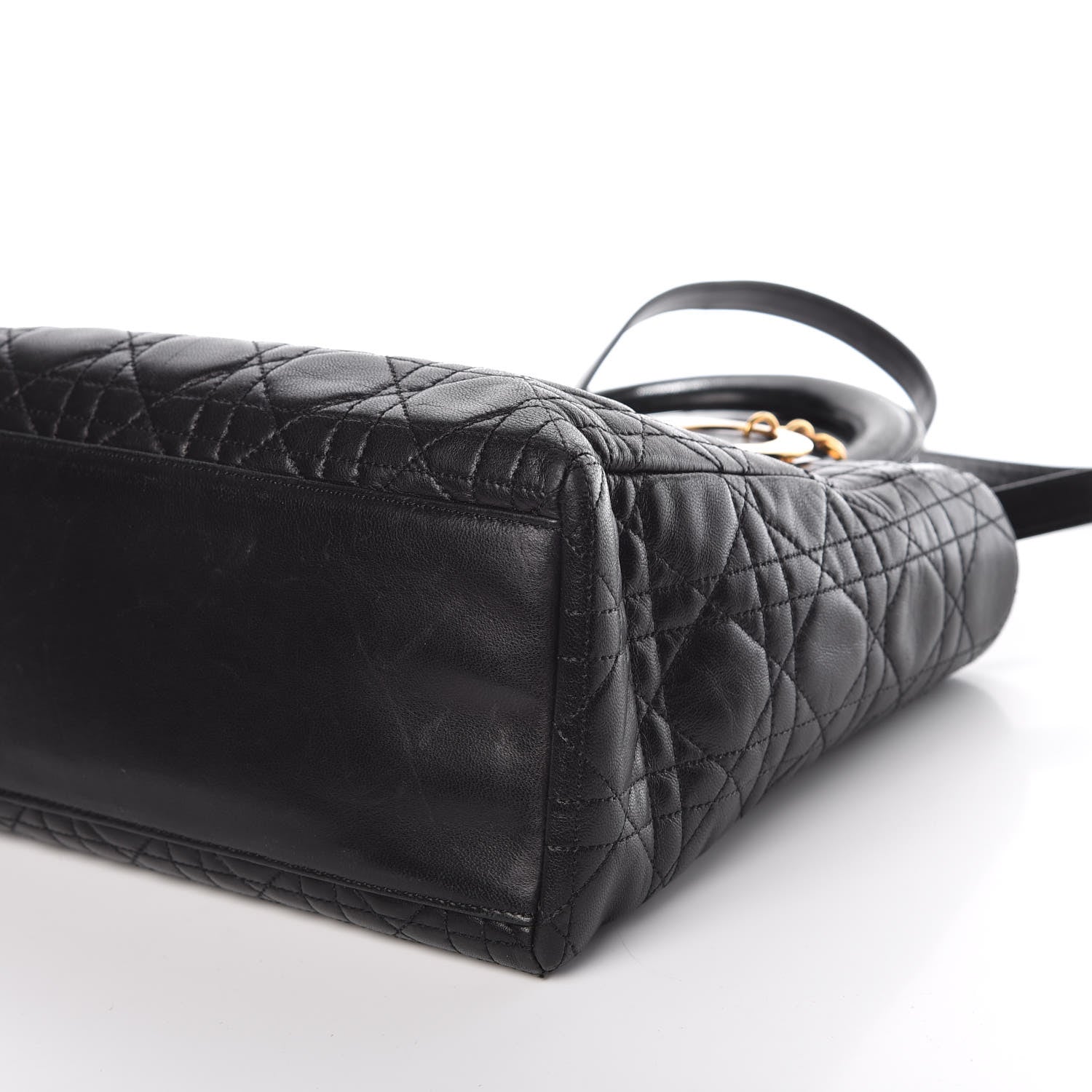 Christian Dior Lambskin Cannage Medium Lady Dior Black 9 of 9