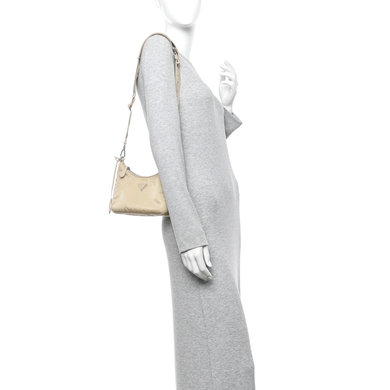 Prada Re-Nylon Saffiano Re-Edition 2005 Shoulder Bag Deserto 2 of 10