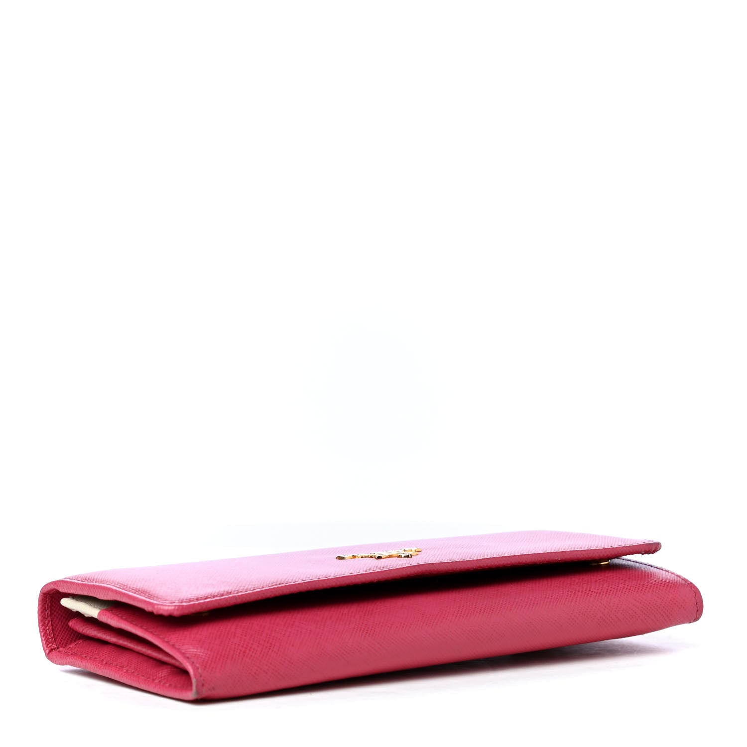 Prada Saffiano Metal Flap Wallet Peonia 3 of 4