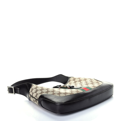 Gucci Monogram Web Jackie O Hobo Dark Brown 4 of 9
