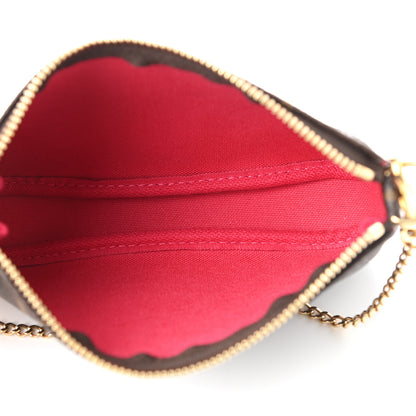 Louis Vuitton Monogram 2019 Christmas Animation Mini Courchevel Pochette Accessories Fuchsia 5 of 7