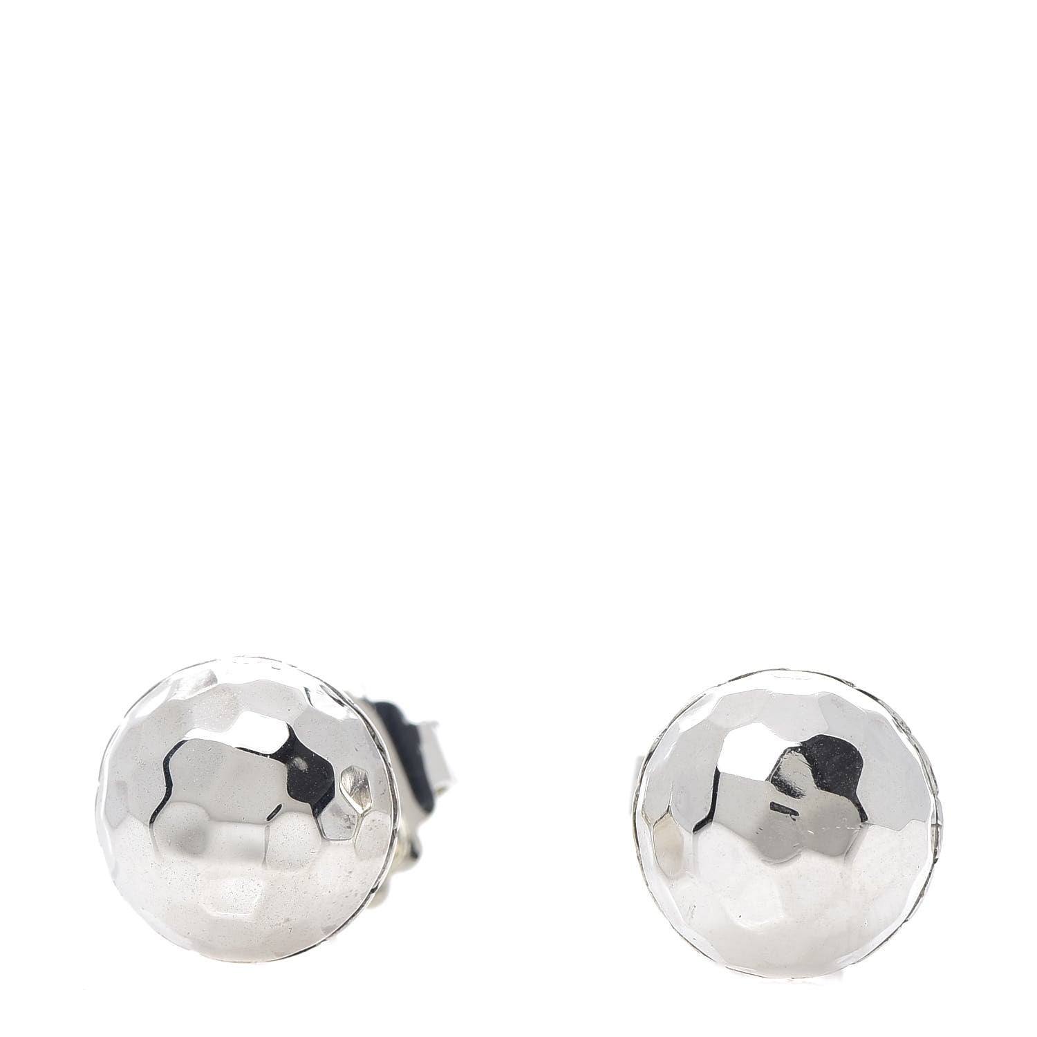John Hardy Sterling Silver Classic Chain Hammered Stud Earrings 1 of 4