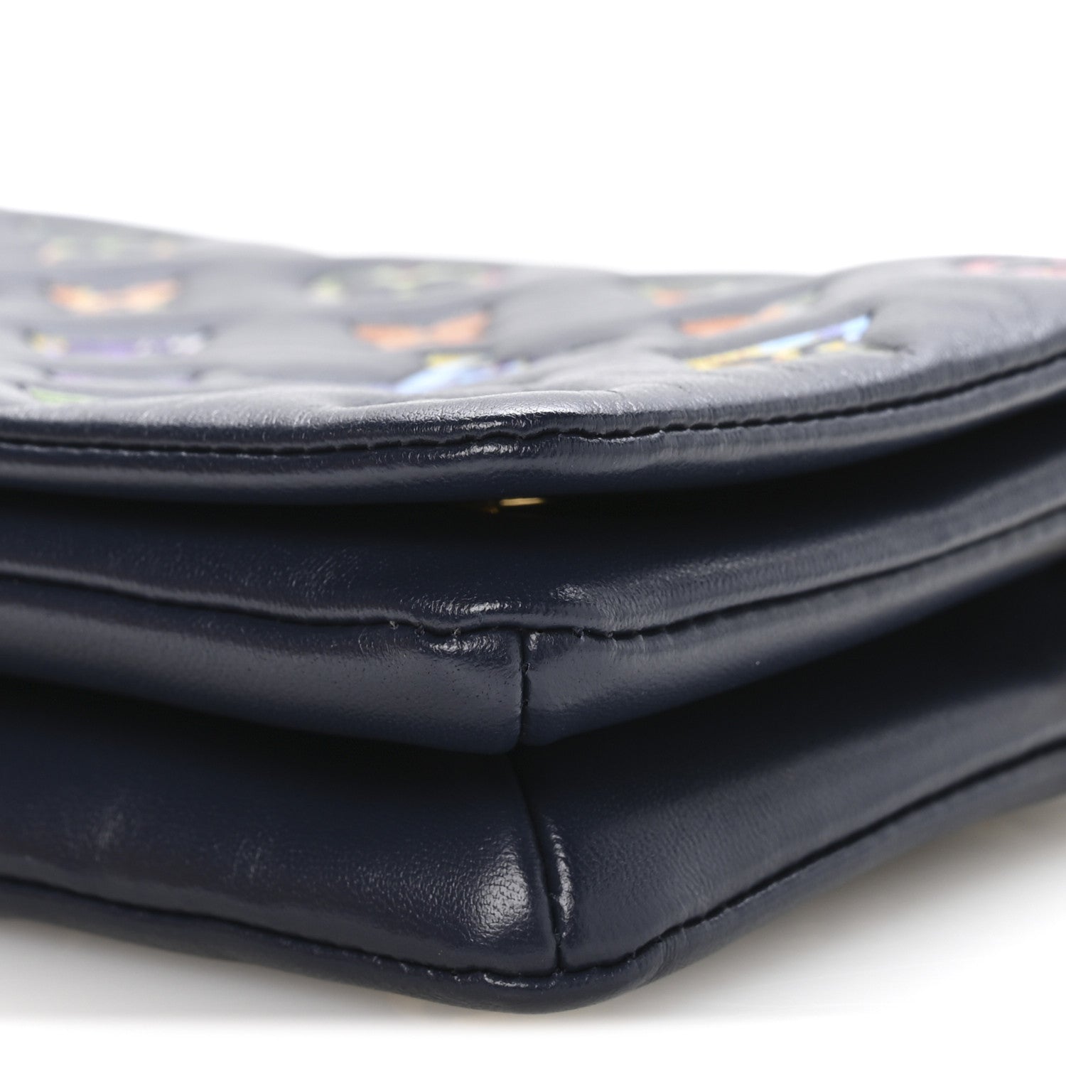 Louis Vuitton Lambskin Embossed Monogram LV Garden Pochette Coussin Navy 9 of 10