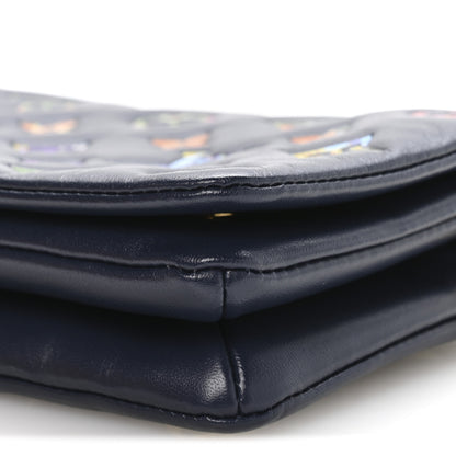 Louis Vuitton Lambskin Embossed Monogram LV Garden Pochette Coussin Navy 9 of 10